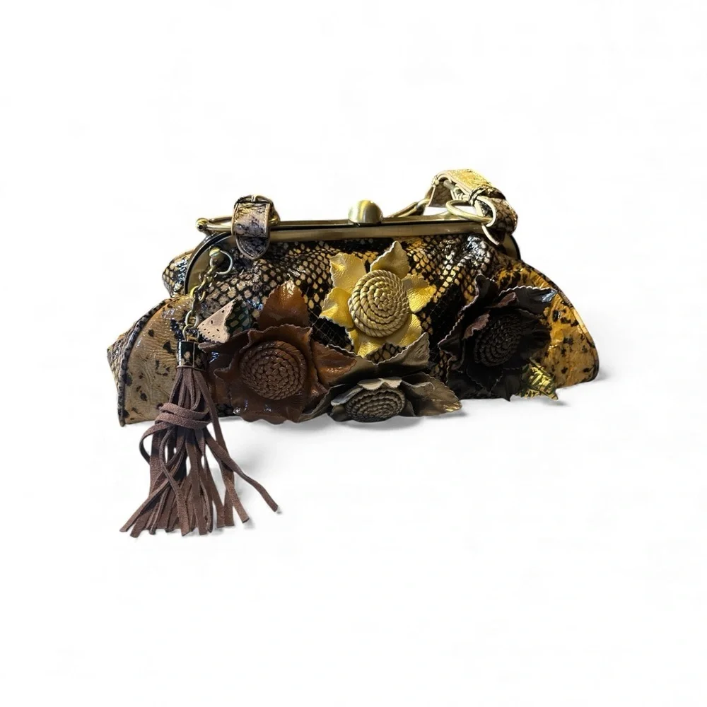 Sharif Limited Edition Handcrafted Embellished Frame Bag • Wearable Art - Picture 3 of 11